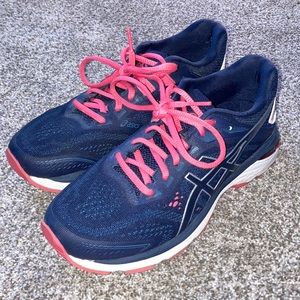 ASICS GT-2000 7 Navy and Pink Athletic Shoes